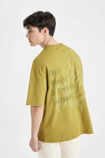 DEFACTO Oversize Fit Back Printed Crew Neck Short Sleeve T-Shirt