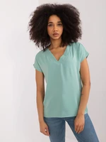 Pistachio casual blouse BASIC FEEL GOOD