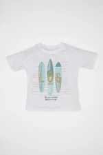 DEFACTO Baby Boy Crew Neck Printed Short Sleeve T-Shirt