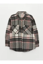 LC Waikiki Plaid Long Sleeve Girl's Shirt Jacket