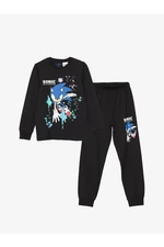 LC Waikiki Crew Neck Sonic Printed Long Sleeve Boys' Pajamas Set