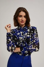 Patterned shirt with ruffles