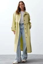 Trendyol Mint Oversize Wide Cut Long Trench Coat