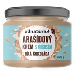 ALLNATURE Arašidový krém s bielou čokoládou a kokosom 220 g