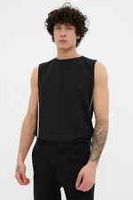 Trendyol Black Męski Regular Fit Crew Neck Zero Sleeve Connected Undershirt