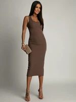 Women's midi dress Fasardi - dark beige