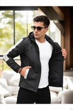 84690 Dewberry Seasonal Mens Jacket-BLACK-BEIGE