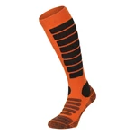 Sports knee-high socks made of merino wool ALPINE PRO RODE neon shocking orange