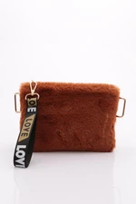 DGN 4103 Women's Fur Handle Printed Bag