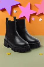 Trendyol Black Elastic Girl Chelsea Boots