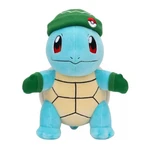 Jazwares Pokémon plyšový Squirtle v zelenej čiapke a palčiakoch 20 cm