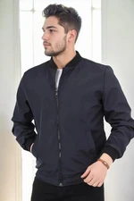 96819 Dewberry College Collar Classic Seasonal Mens Coat-NAVY BLUE