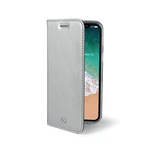 CELLY Air Ultra tenké flipové pouzdro Apple iPhone X silver