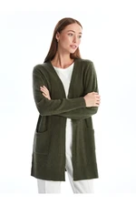 LC Waikiki Shawl Collar Plain Long Sleeve Women's Knitwear Cardigan