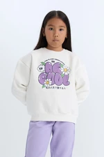 DEFACTO Girl Relax Fit Crew Neck Printed Sweatshirt