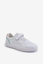 Children's sneakers made of eco-leather with Velcro Big Star white