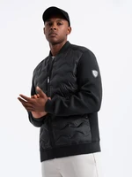 Ombre Men's quilted bomber jacket - black