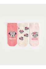 LC Waikiki Minnie Mouse Printed Baby Girl Socks 3 Pack