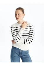 LC Waikiki Crew Neck Striped Long Sleeve Women's Knitwear Sweater