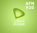 Etisalat 920 AFN Mobile Top-up AF