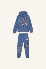 DEFACTO Boy 2-Piece Set Marvel Comics Hooded Sweatshirt Elastic Waist Tracksuit Bottoms