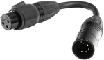 Accu Cable 5-pin M to 3-pin FM IP65 Câble lumière DMX