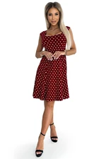 Women's cotton dress with diamond neckline Numoco