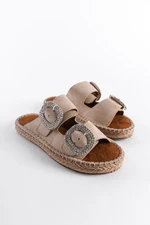 Capone Outfitters Women's Stone Espadrilles Slippers