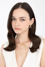 DEFACTO Women's Bow Gold Necklace