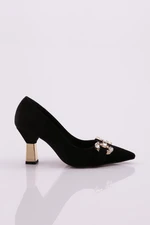 DGN 30900 Women's Stone Detailed Heeled Shoes.