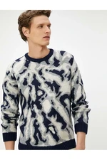 Koton Crew Neck Sweater Tie-Dye Look Acrylic Blended