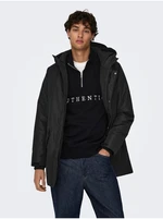 Men's Black Winter Parka ONLY & SONS Carl - Men