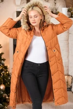 Z6751 DEWBERRY LADIES' COAT-PLAIN CAMEL