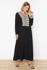 Trendyol Black Lace Detailed Woven Cap & Abaya & Jalabiya