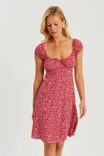 Cool & Sexy Women's Red Floral Mini Dress GO165