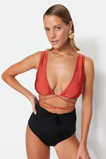 Trendyol Tile Triangle Bikini Top