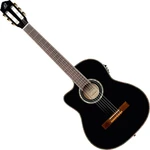 Ortega RCE145LBK 4/4 Black Gitara klasyczna z przetwornikiem