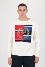 Tommy Hilfiger Sveter - KNITTED GRAPHIC SWEATER smotanový