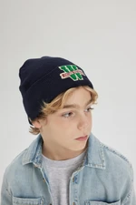 DEFACTO Boy's Knitwear Beanie with Woven Label