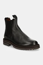 Kožené kotníkové boty Common Projects Chelsea Workboot in Leather pánské, černá barva, 2447