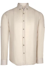 G721 DEWBERRY MENS SHIRT-PLAIN BEIGE