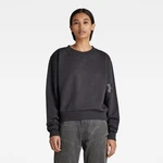 G-STAR Sweatshirt - Multi gr cropped loose sw wmn black