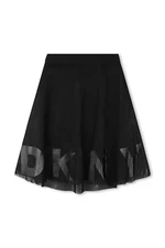 Dětská sukně Dkny černá barva, midi, áčková, D60215