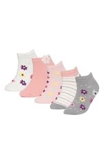 DEFACTO Girl's 5-Piece Cotton Long Socks