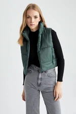 DEFACTO Slim Fit Stand Collar Crop Puffer Vest