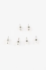 DEFACTO Woman's 3-Piece Silver Earrings