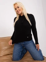 Black short sweater plus size with viscose