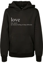 Kids Love Definition Hoody Black