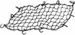 PowerTye Cargo Net 38,1 cm (15'') x 76,2 cm (30'') Textile Plastic Black Filet moto / Sangle moto