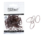 Gumičky do vlasů Eurostil Profesional TPU Hair Elastics For Hairstyles - hnědé, 50 ks (06810)